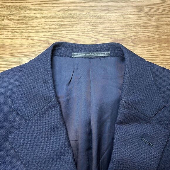 Ermenegildo Zegna High Performance Blazer Mens 40R Wool Jacket Navy Blue - Picture 2 of 16